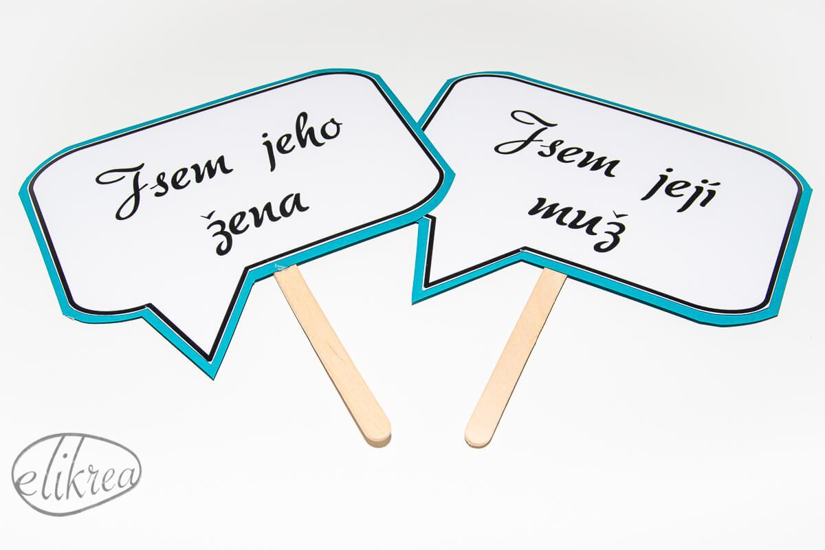 FOTOREKVIZITA CEDULKY JSEM JEHO ŽENA, MUŽ